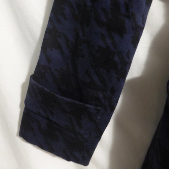 FOREVER 21, small, navy pea coat with black design, GUC - Picture 8 of 14